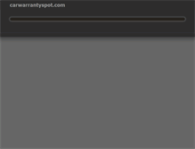 Tablet Screenshot of carwarrantyspot.com